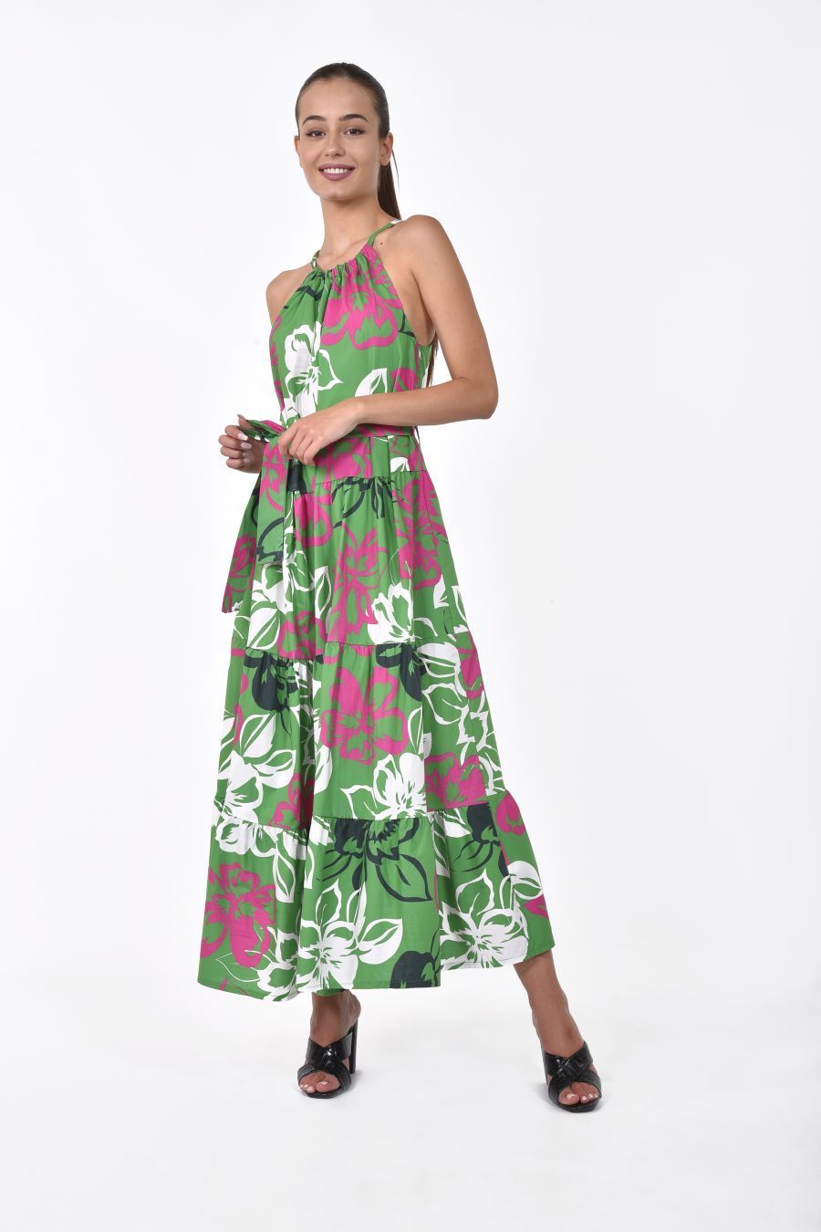 Marine floral dress